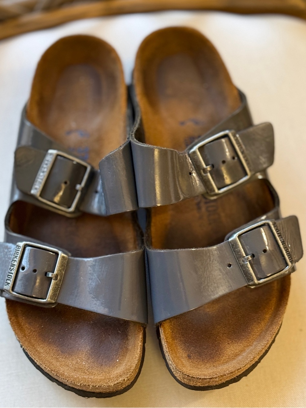 Birkenstock Arizona Metallic Dark Grey